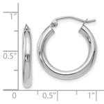 Load image into Gallery viewer, Leslies 14K White Gold Polished Hoop Earrings 20mm length
