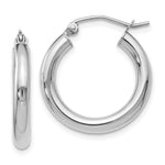 Load image into Gallery viewer, Leslies 14K White Gold Polished Hoop Earrings 20mm length
