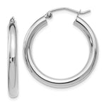 Load image into Gallery viewer, Leslies 14K White Gold Polished Hoop Earrings 26mm length
