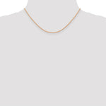Load image into Gallery viewer, 14k Rose Gold 1.15mm Carded Cable Rope Chain  length: 18 inches
