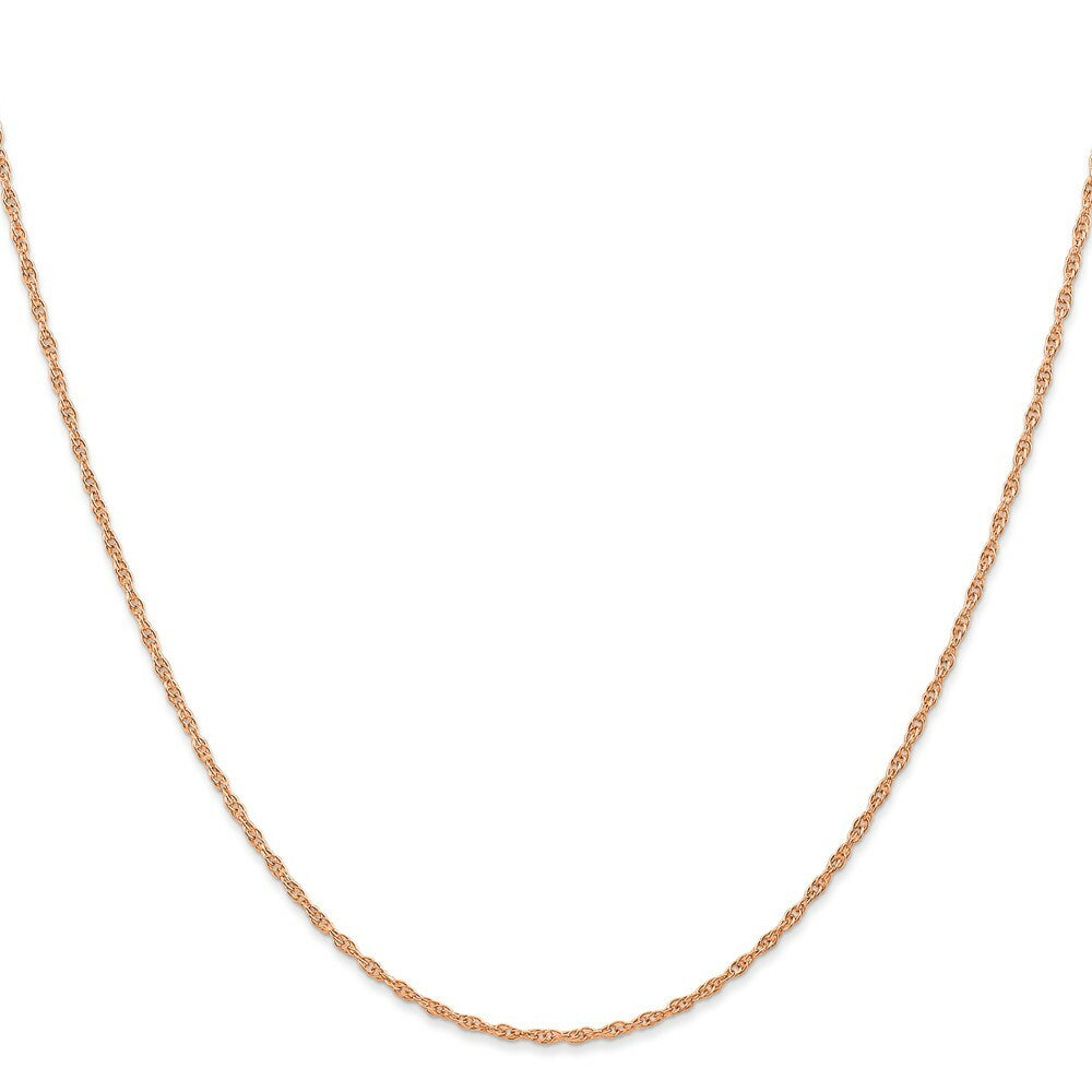 14k Rose Gold 1.15mm Carded Cable Rope Chain  length: 18 inches