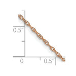 Load image into Gallery viewer, 14k Rose Gold 1.15mm Carded Cable Rope Chain  length: 18 inches
