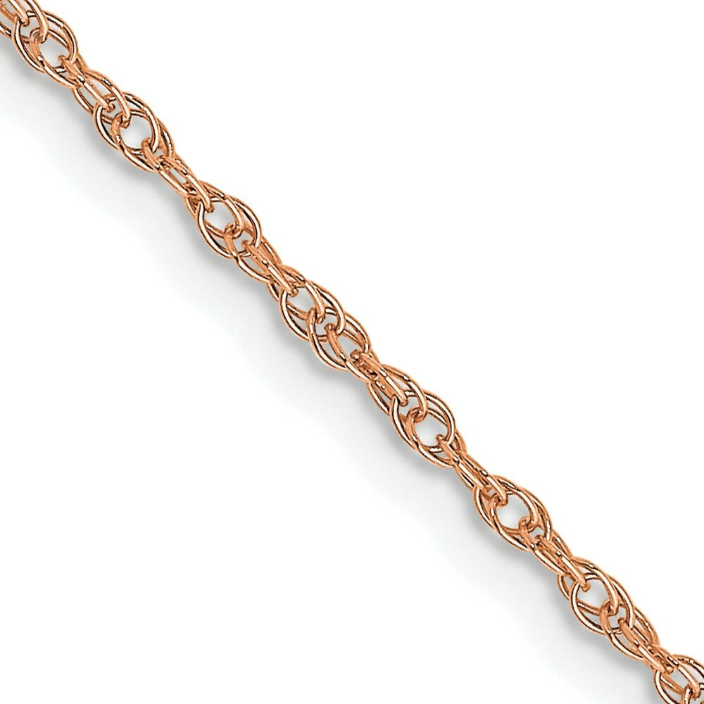 14k Rose Gold 1.15mm Carded Cable Rope Chain  length: 18 inches