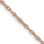Load image into Gallery viewer, 14k Rose Gold 1.15mm Carded Cable Rope Chain  length: 18 inches
