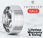 Load image into Gallery viewer, Mens Womens Silver Brushed Finish Wedding Ring - Flat Comfort Fit - 4mm 8mm Wide - Style name: ARISTOCRAT
