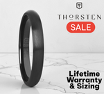 Load image into Gallery viewer, Mens Black Ceramic Domed Wedding Ring - Brush Finished Comfort Fit - 2mm 4mm 6mm 8mm 10mm 12mm Wide - Style name: ATTOR
