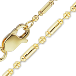 Load image into Gallery viewer, Solid 14K Yellow Gold Alternating Ball Bead Custom Length Necklace
