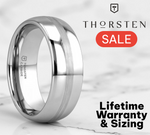Load image into Gallery viewer, Mens Tungsten Carbide Brushed Stripe Wedding Ring - Domed Comfort Fit - 4mm 6mm 7mm 8mm 10mm 12mm Wide - Style name: BELLATOR
