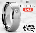 Load image into Gallery viewer, Mens Tungsten Carbide Diamond Wedding Ring - Polished Comfort Fit - 8mm Wide - Style name: BRIGHTON

