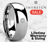 Load image into Gallery viewer, Mens Comfort Fit -Rounded Tungsten Diamond Wedding Ring - 6mm 8mm Wide - Style name: BERKSHIRE - Lifetime Warranty
