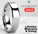 Load image into Gallery viewer, Mens Cobalt Chrome Polish Finished Wedding Ring - Flat Comfort Fit - 4mm 6mm 8mm Wide - Style name: CALEDONIA
