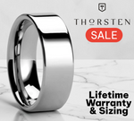 Load image into Gallery viewer, Mens Cobalt Chrome Polish Finished Wedding Ring - Flat Comfort Fit - 4mm 6mm 8mm Wide - Style name: CALEDONIA
