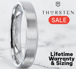 Load image into Gallery viewer, Mens Womens Silver Brushed Center Beveled Edges Wedding Ring - Flat Comfort Fit - 4mm 8mm Wide - Style name: CASPER
