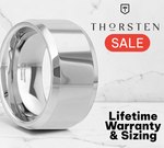 Load image into Gallery viewer, Mens Tungsten Carbide Wedding Ring - Beveled Comfort Fit - 4mm 6mm 7mm 8mm 10mm 12mm Wide - Style name: CORINTHIAN
