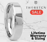 Load image into Gallery viewer, Mens Tungsten Carbide Wedding Ring - Beveled Comfort Fit - 4mm 6mm 7mm 8mm 10mm 12mm Wide - Style name: CORINTHIAN
