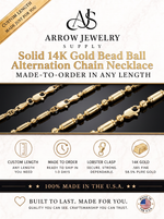 Load image into Gallery viewer, Solid 14K Yellow Gold Alternating Ball Bead Custom Length Necklace
