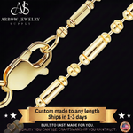 Load image into Gallery viewer, Solid 14K Yellow Gold Alternating Ball Bead Custom Length Necklace
