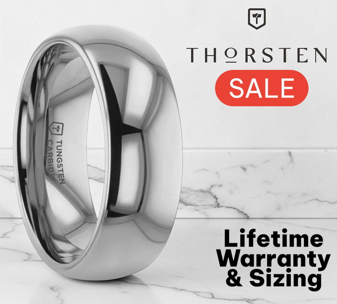 Mens Tungsten Carbide Domed Wedding Ring - Polished Comfort Fit - 2mm 4mm 6mm 7mm 8mm 10mm 12mm Wide - Style name: DOMINUS
