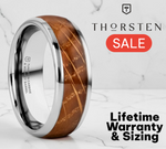 Load image into Gallery viewer, Mens Tungsten Whiskey Barrel Inlaid Made From Genuine Whiskey Barrels Domed Polished Wedding Ring - 8mm Wide - Style name: FORMENT
