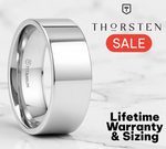 Load image into Gallery viewer, Mens Titanium Flat Style Wedding Ring - Polished Finish Comfort Fit - 6mm 8mm Wide - Style name: HARDY
