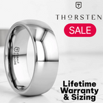 Load image into Gallery viewer, Mens Cobalt Domed Wedding Ring - Polished Finish Comfort Fit - 4mm 6mm 8mm Wide - Style name: KOBOLD

