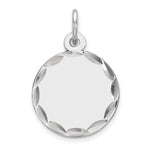 Load image into Gallery viewer, 14K White Gold / 14K Yellow Gold / 925 Sterling Silver / SS Gold Plated - Diamond Cut Round Discs Charm With 13mm to 29mm Sizes
