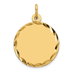 Load image into Gallery viewer, 14K White Gold / 14K Yellow Gold / 925 Sterling Silver / SS Gold Plated - Diamond Cut Round Discs Charm With 13mm to 29mm Sizes
