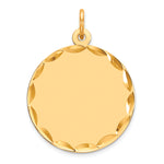 Load image into Gallery viewer, 14K White Gold / 14K Yellow Gold / 925 Sterling Silver / SS Gold Plated - Diamond Cut Round Discs Charm With 13mm to 29mm Sizes

