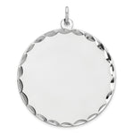 Load image into Gallery viewer, 14K White Gold / 14K Yellow Gold / 925 Sterling Silver / SS Gold Plated - Diamond Cut Round Discs Charm With 13mm to 29mm Sizes
