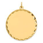 Load image into Gallery viewer, 14K White Gold / 14K Yellow Gold / 925 Sterling Silver / SS Gold Plated - Diamond Cut Round Discs Charm With 13mm to 29mm Sizes
