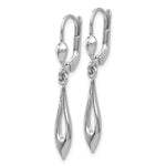 Load image into Gallery viewer, 14K White Gold Polished Dangle Leverback Earrings
