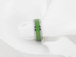 Load image into Gallery viewer, Mens Tungsten Carbide Emerald Green Carbon Fiber Inlay Wedding Ring - Flat Comfort Fit - 8mm Wide - Style name: VERMONT
