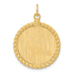 Load image into Gallery viewer, 14K White Gold / 14K Yellow Gold / 925 Sterling Silver / SS Gold Plated - Rope Framed Round Discs Charm With Sizes
