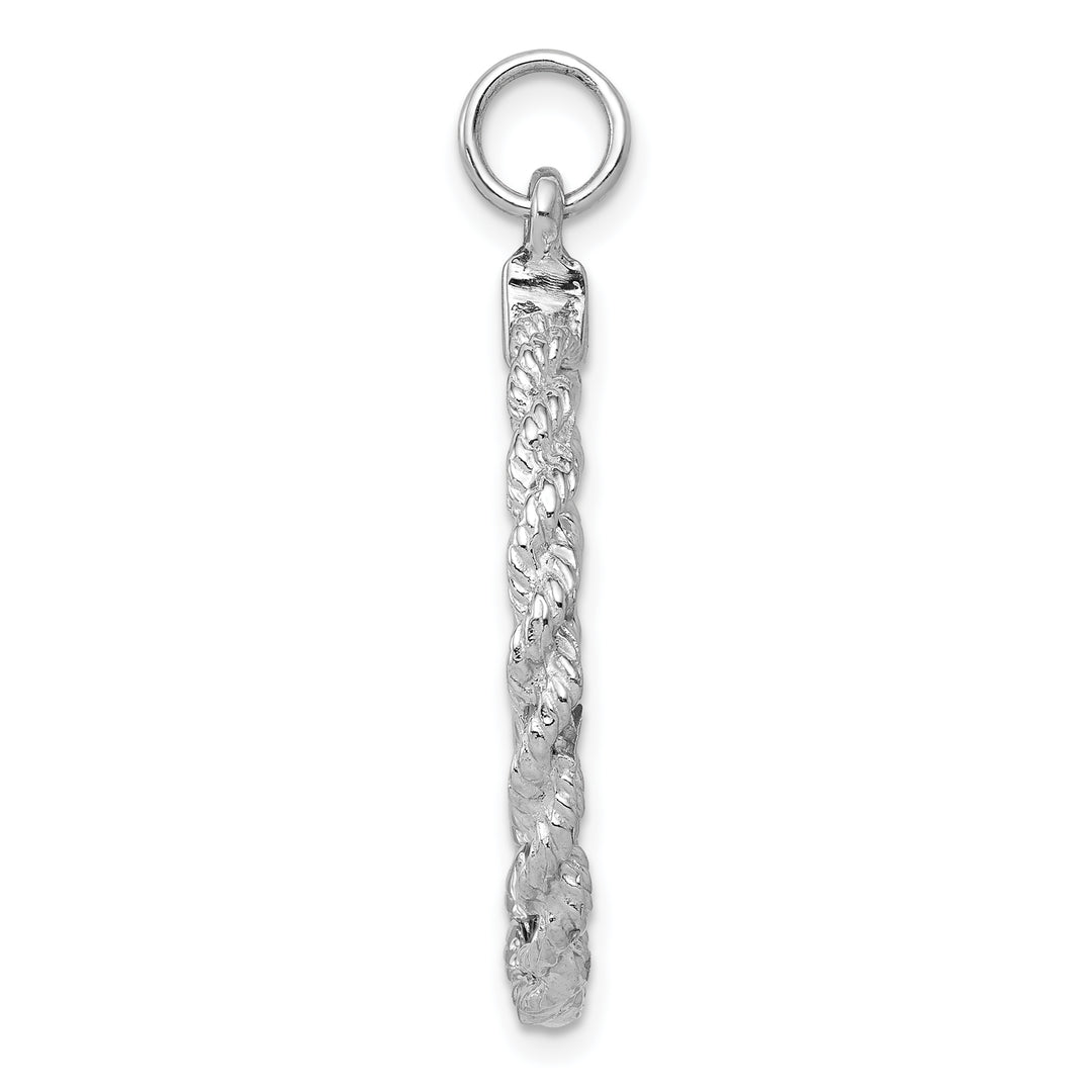 14K White Gold / 14K Yellow Gold / 925 Sterling Silver / SS Gold Plated - Rope Framed Round Discs Charm With Sizes