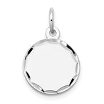 Load image into Gallery viewer, 14K White Gold / 14K Yellow Gold / 925 Sterling Silver / SS Gold Plated - Diamond Cut Round Discs Charm With 13mm to 29mm Sizes
