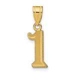 Load image into Gallery viewer, 14K Yellow Gold Polished Etched Number 4 Pendant
