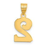 Load image into Gallery viewer, 14K Yellow Gold Polished Etched Number 4 Pendant
