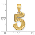 Load image into Gallery viewer, 14K Yellow Gold Polished Etched Number 4 Pendant
