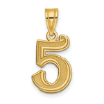 Load image into Gallery viewer, 14K Yellow Gold Polished Etched Number 4 Pendant
