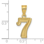 Load image into Gallery viewer, 14K Yellow Gold Polished Etched Number 4 Pendant
