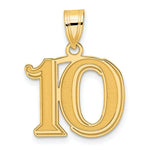 Load image into Gallery viewer, 14K Yellow Gold Polished Etched Number 4 Pendant
