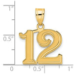 Load image into Gallery viewer, 14K Yellow Gold Polished Etched Number 4 Pendant
