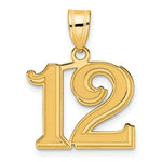 Load image into Gallery viewer, 14K Yellow Gold Polished Etched Number 4 Pendant
