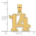 Load image into Gallery viewer, 14K Yellow Gold Polished Etched Number 4 Pendant
