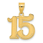 Load image into Gallery viewer, 14K Yellow Gold Polished Etched Number 4 Pendant
