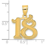 Load image into Gallery viewer, 14K Yellow Gold Polished Etched Number 4 Pendant
