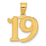Load image into Gallery viewer, 14K Yellow Gold Polished Etched Number 4 Pendant
