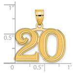 Load image into Gallery viewer, 14K Yellow Gold Polished Etched Number 4 Pendant
