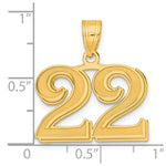 Load image into Gallery viewer, 14K Yellow Gold Polished Etched Number 4 Pendant
