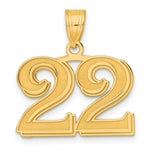 Load image into Gallery viewer, 14K Yellow Gold Polished Etched Number 4 Pendant
